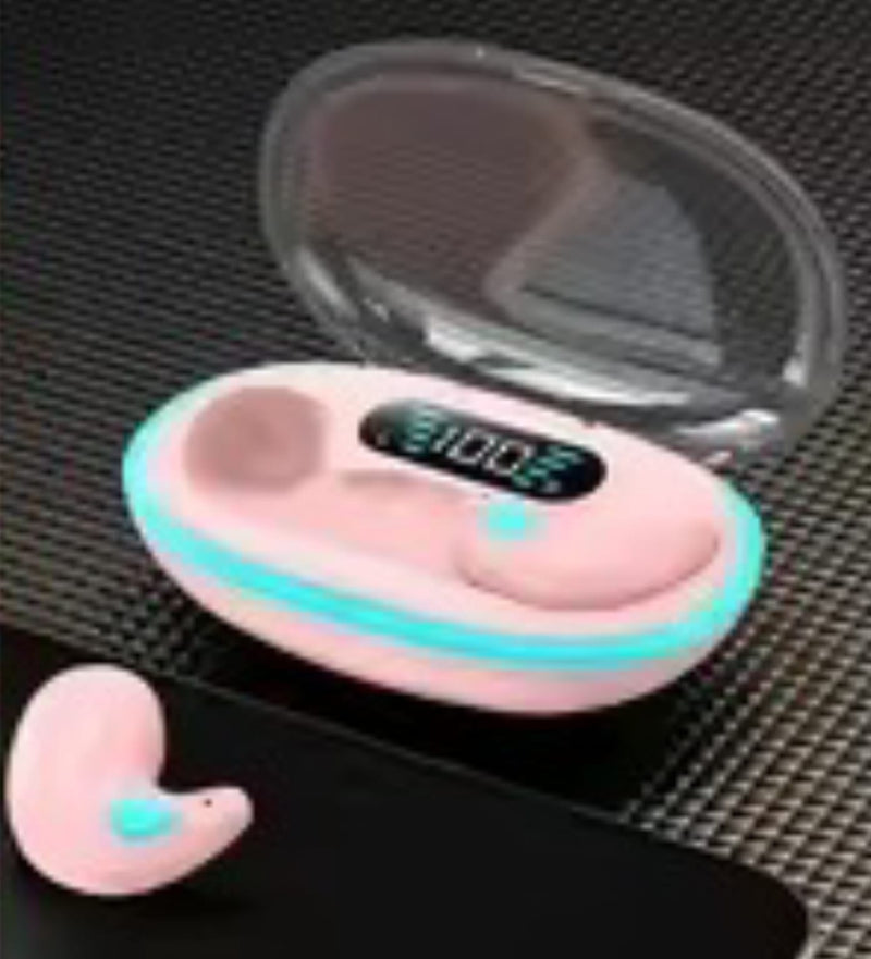Fone de ouvido sem fio com som estéreo escondido com microfone e atende chamadas