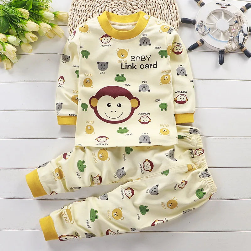 Conjuntos de roupas infantis meninos e meninas em algodão outono inverno, primavera verão.