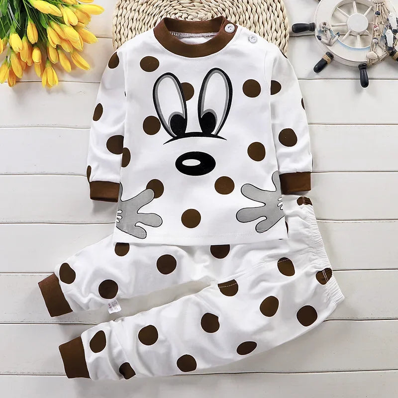 Conjuntos de roupas infantis meninos e meninas em algodão outono inverno, primavera verão.
