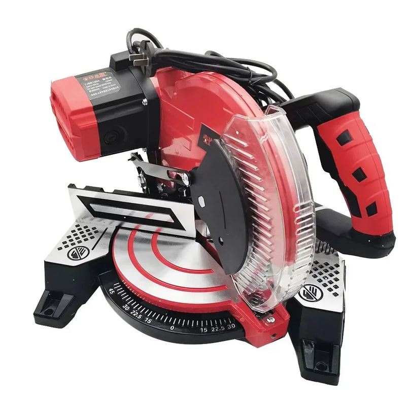 Serra Circular 220v 1800w de Esquadria Máquina de Alumínio 10 Polegada 45 graus Corte de Alta Precisão Madeira Alumínio e Muito Mais.