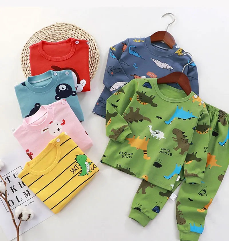 Conjuntos de roupas infantis meninos e meninas em algodão outono inverno, primavera verão.