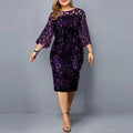 Vestido elegante com lantejoulas plus size  feminino, sexy, casual, para festa à noite, vestido de casamento luxuoso