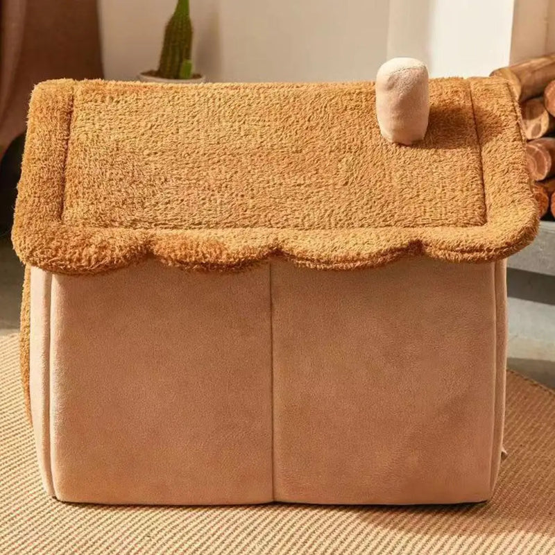 Casinha para cães e gatos, para todas as estações, destacável e lavável, fofa, nova e confortável