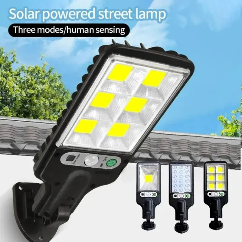Luzes Solares Externas com Sensor de Movimento à Prova D'Água com 3 Modos de Iluminação Lâmpada de Parede LED para Pátios, Jardins, Quintal.