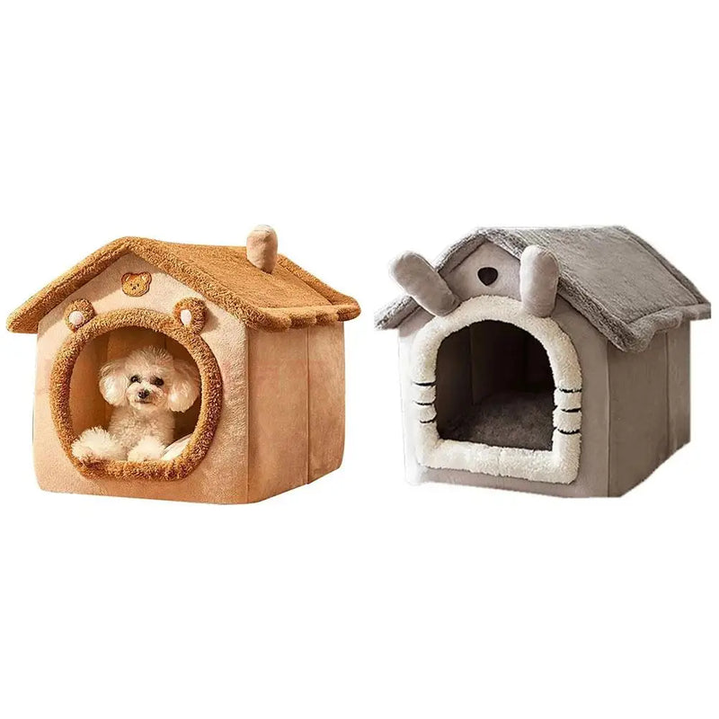 Casinha para cães e gatos, para todas as estações, destacável e lavável, fofa, nova e confortável