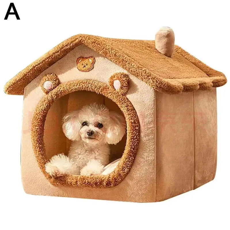 Casinha para cães e gatos, para todas as estações, destacável e lavável, fofa, nova e confortável