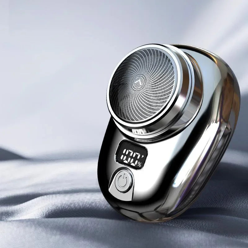 Barbeador Elétrico Portátil Recarregável por USB, Lâminas de Aço Inoxidável, Tempo de Funcionamento 60 Minutos,