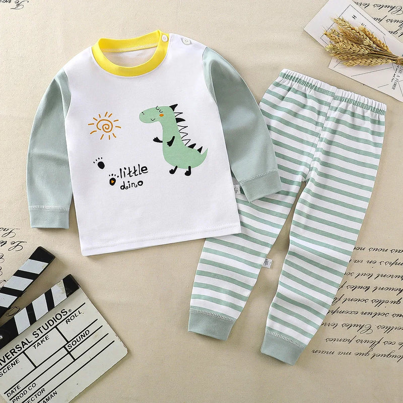 Conjuntos de roupas infantis meninos e meninas em algodão outono inverno, primavera verão.