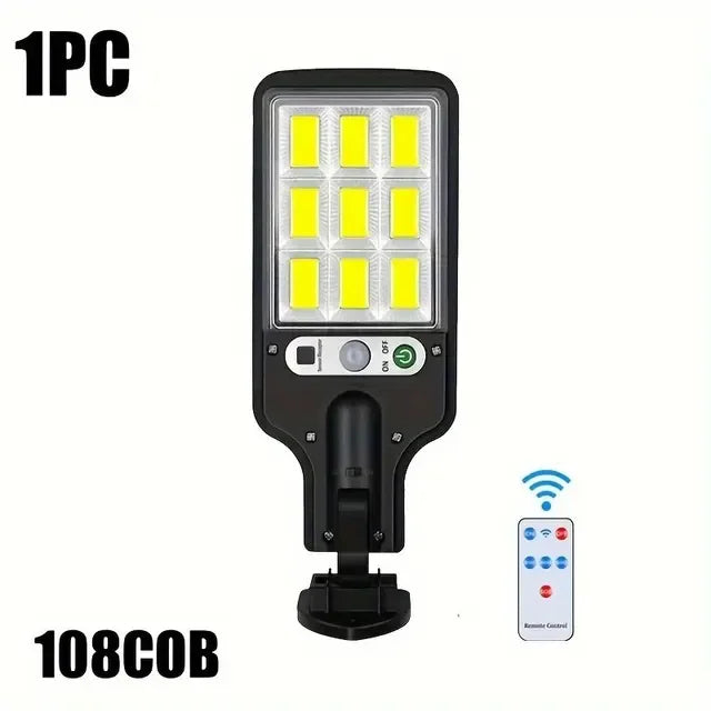 Luzes Solares Externas com Sensor de Movimento à Prova D'Água com 3 Modos de Iluminação Lâmpada de Parede LED para Pátios, Jardins, Quintal.