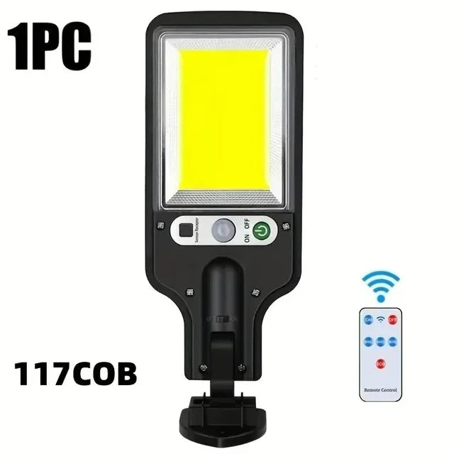 Luzes Solares Externas com Sensor de Movimento à Prova D'Água com 3 Modos de Iluminação Lâmpada de Parede LED para Pátios, Jardins, Quintal.