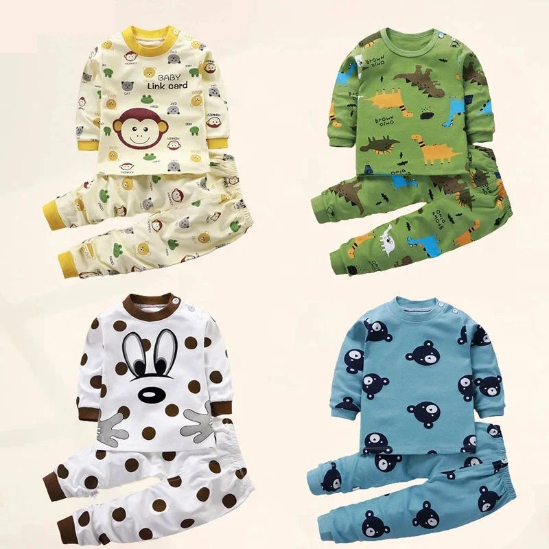 Conjuntos de roupas infantis meninos e meninas em algodão outono inverno, primavera verão.