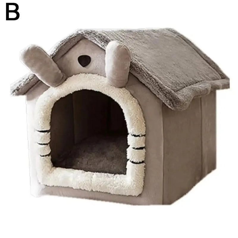 Casinha para cães e gatos, para todas as estações, destacável e lavável, fofa, nova e confortável