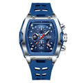 Relógios LIGE multifuncionais de quartzo masculino moda esportes cronógrafo 5ATM pulseira de silicone.