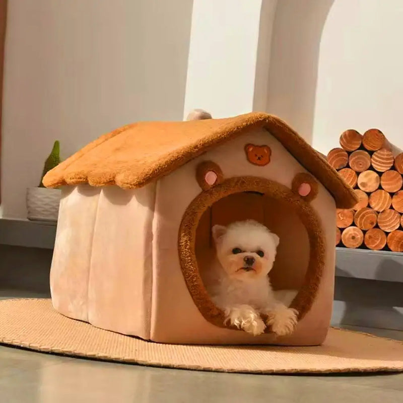 Casinha para cães e gatos, para todas as estações, destacável e lavável, fofa, nova e confortável