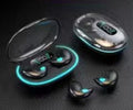 Fone de ouvido sem fio com som estéreo escondido com microfone e atende chamadas